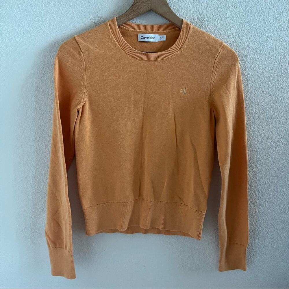 Calvin Klein Muted Orange Sweater Top Small
